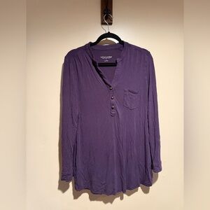 Soft surroundings ultra soft rayon blouse purple women’s medium